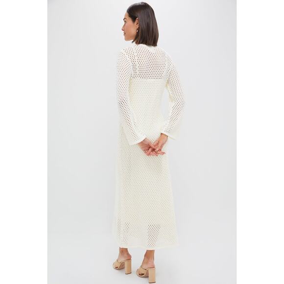 HYACINTH HOUSE Cream Knit Amanyara Maxi Dress Size L NWT Retail $178 Tuckernuck - Picture 2 of 8